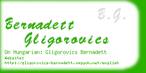 bernadett gligorovics business card